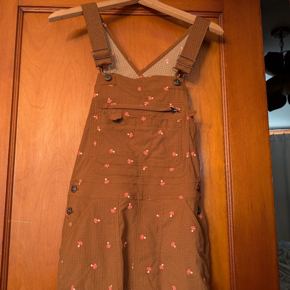 Duluth Mushroom Amanita 🍄 Heirloom Garden Overalls Xxs